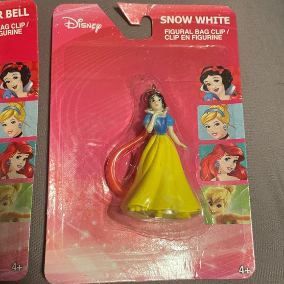 Disney Tinker Bell, Snow White, Ariel & Cinderella bag clips NWT - Picture 5 of 6